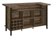 Bellemore Rectangular Storage Bar Unit Rustic Oak - Orbit Furniture (Richmond,BC)