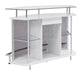 Gideon Crescent Shaped Glass Top Bar Unit with Drawer - Orbit Furniture (Richmond,BC)