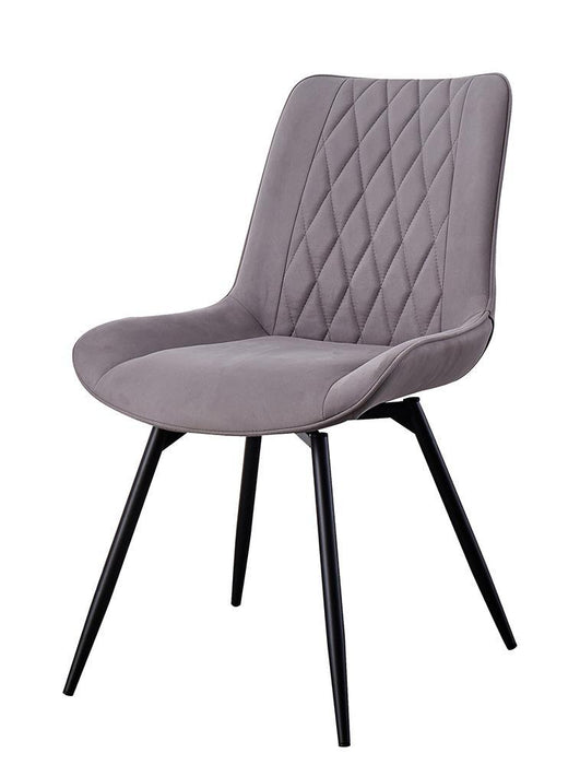 Diggs Upholstered Tufted Swivel Dining Chairs Grey and Gunmetal (Set of 2) - Orbit Furniture (Richmond,BC)