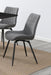 Diggs Upholstered Tufted Swivel Dining Chairs Grey and Gunmetal (Set of 2) - Orbit Furniture (Richmond,BC)
