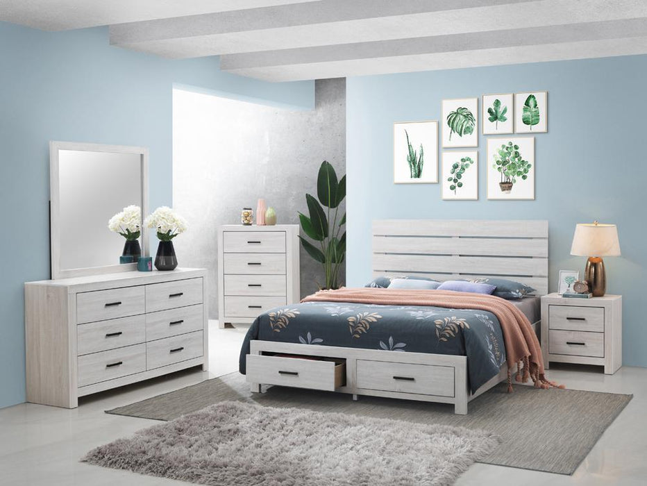 Brantford Eastern King Panel Bed Coastal White - Orbit Furniture (Richmond,BC)