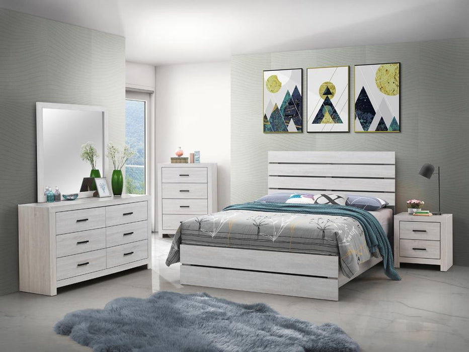Brantford Eastern King Panel Bed Coastal White - Orbit Furniture (Richmond,BC)