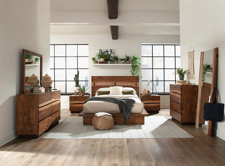 Winslow California King, E.King & Queen Bed Smokey Walnut and Coffee Bean - Orbit Furniture (Richmond,BC)
