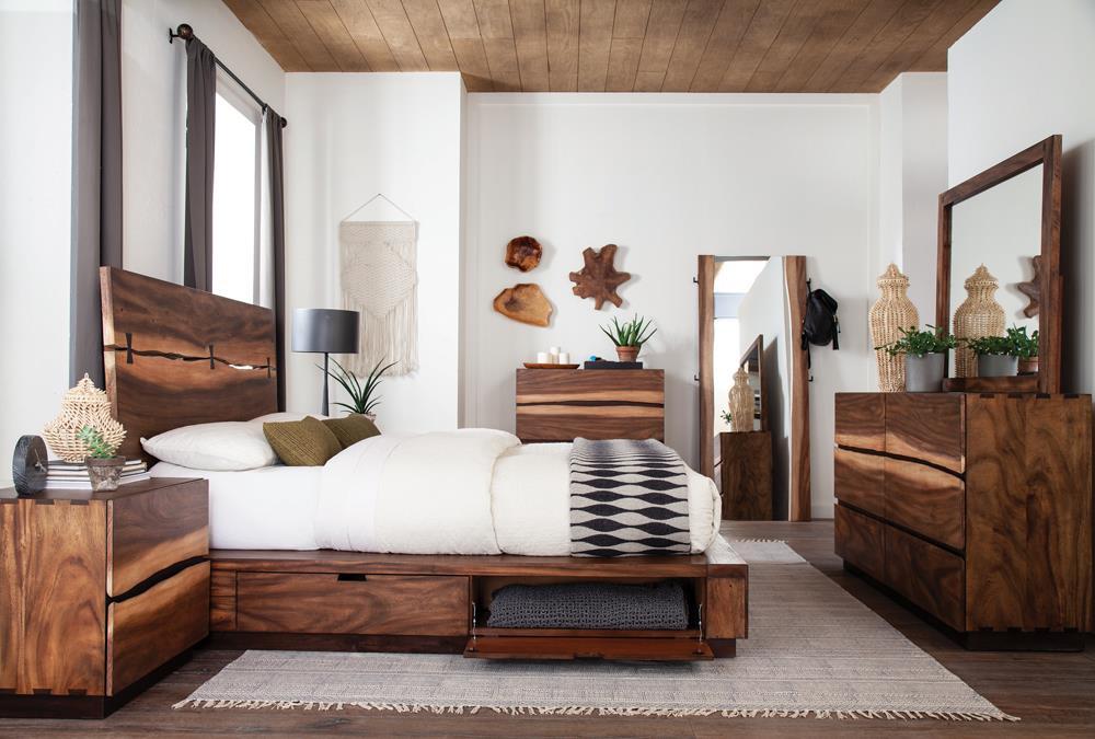Winslow California King, E.King & Queen Bed Smokey Walnut and Coffee Bean - Orbit Furniture (Richmond,BC)