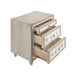 Antonella 3-drawer Upholstered Nightstand Ivory and Camel - Orbit Furniture (Richmond,BC)