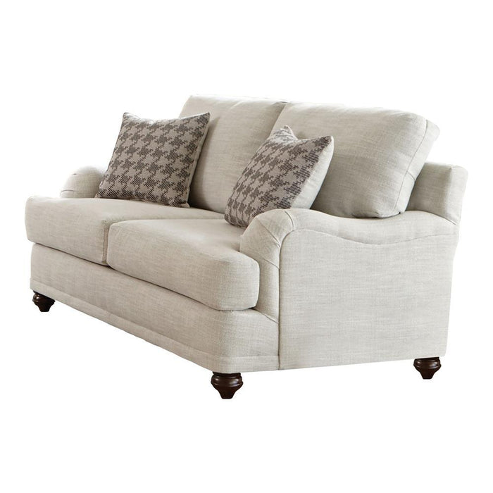 Glenn Cushion Back Loveseat Light Grey - Orbit Furniture (Richmond,BC)