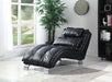 Dilleston Upholstered Chaise Black - Orbit Furniture (Richmond,BC)