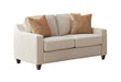 Christine Upholstered Cushion Back Loveseat Beige - Orbit Furniture (Richmond,BC)