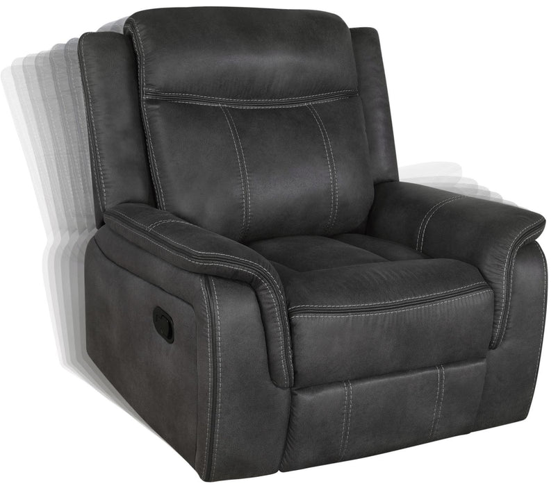 Lawrence Upholstered Tufted Back Glider Recliner - Orbit Furniture (Richmond,BC)