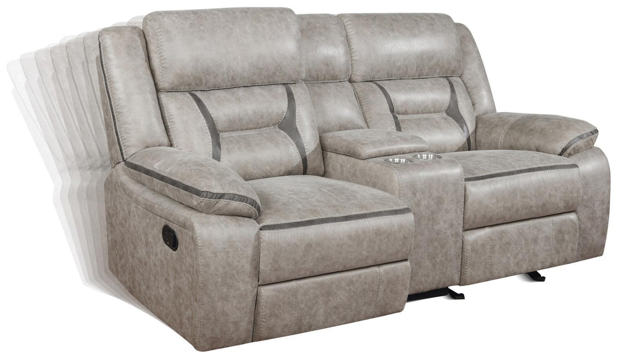 Greer Upholstered Tufted Back Glider Loveseat - Orbit Furniture (Richmond,BC)