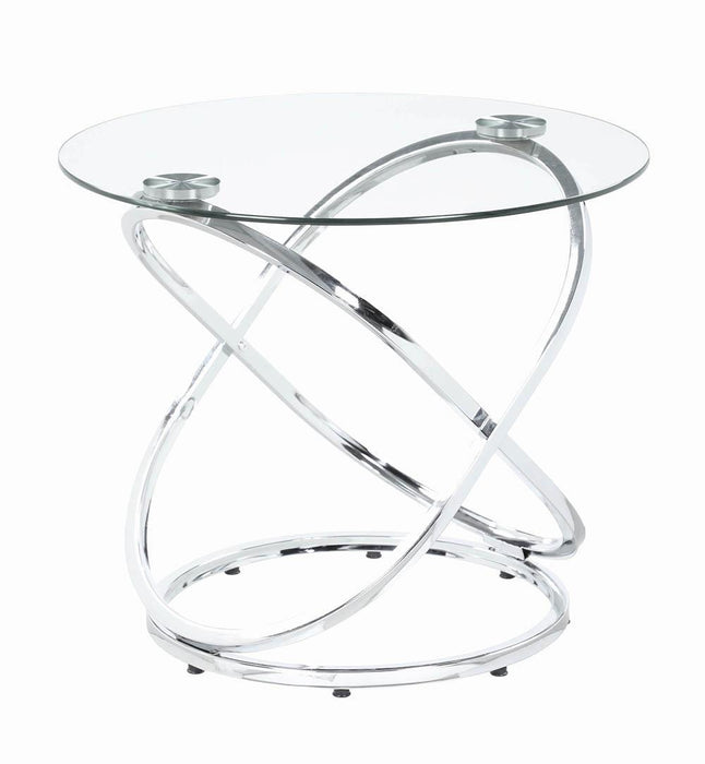 Warren 3-piece Occasional Set Chrome and Clear - Orbit Furniture (Richmond,BC)