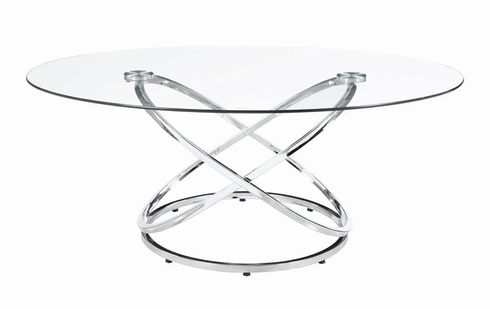 Warren 3-piece Occasional Set Chrome and Clear - Orbit Furniture (Richmond,BC)
