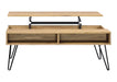Fanning Lift Top Storage Coffee Table Golden Oak and Black - Orbit Furniture (Richmond,BC)