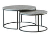 Lainey Round 2-piece Nesting Coffee Table Grey and Gunmetal - Orbit Furniture (Richmond,BC)