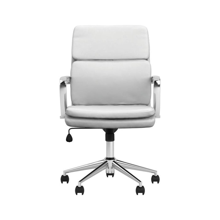 Ximena Standard Back Upholstered Office Chair White - Orbit Furniture (Richmond,BC)