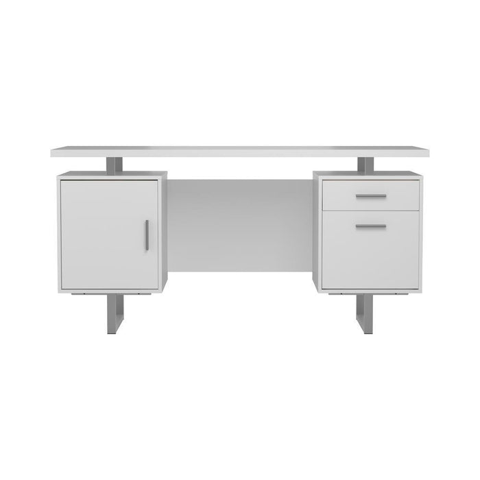 Lawtey Floating Top Office Desk Weathered Grey - Orbit Furniture (Richmond,BC)