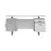 Lawtey Floating Top Office Desk White Gloss - Orbit Furniture (Richmond,BC)