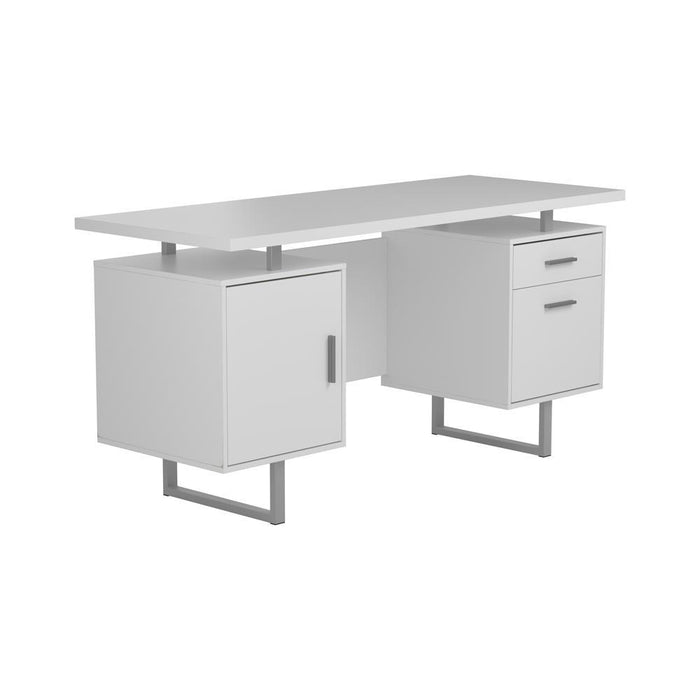 Lawtey Floating Top Office Desk Weathered Grey - Orbit Furniture (Richmond,BC)