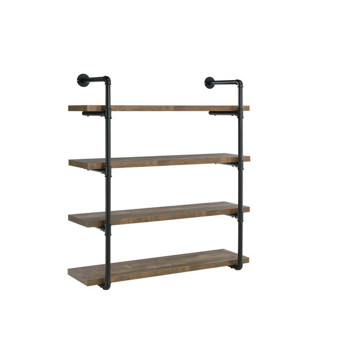 Elmcrest 40-inch Wall Shelf Black and Grey Driftwood - Orbit Furniture (Richmond,BC)