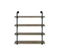 Elmcrest 40-inch Wall Shelf Black and Rustic Oak - Orbit Furniture (Richmond,BC)