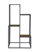 Rito 4-tier Display Shelf Rustic Brown and Black - Orbit Furniture (Richmond,BC)
