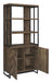 Millbrook 2-door Bookcase Rustic Oak Herringbone and Gunmetal - Orbit Furniture (Richmond,BC)