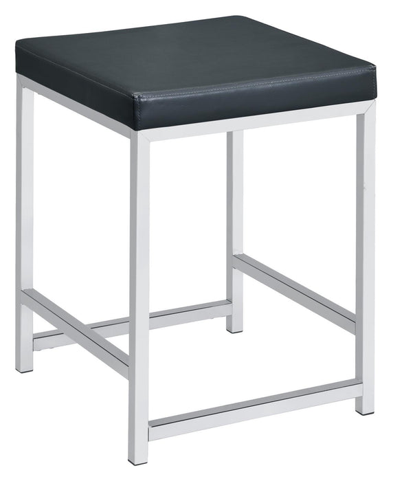 Afshan Upholstered Square Padded Cushion Vanity Stool - Orbit Furniture (Richmond,BC)