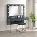 Afshan Upholstered Square Padded Cushion Vanity Stool - Orbit Furniture (Richmond,BC)