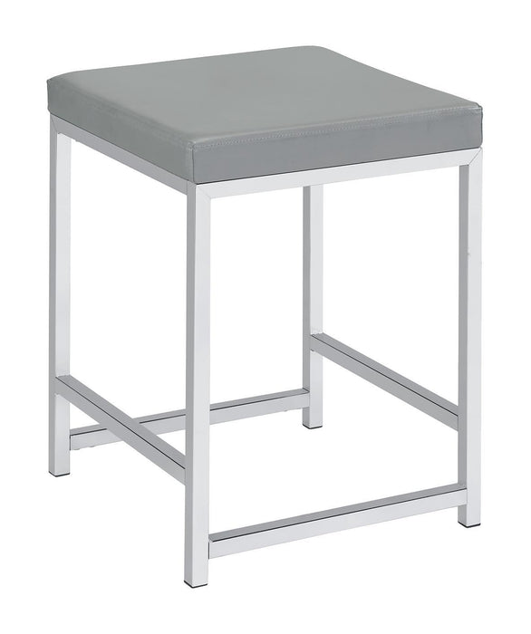 Umbridge Upholstered Square Padded Cushion Vanity Stool - Orbit Furniture (Richmond,BC)