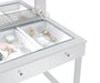 Umbridge 3-drawer Vanity with Lighting Chrome and White - Orbit Furniture (Richmond,BC)