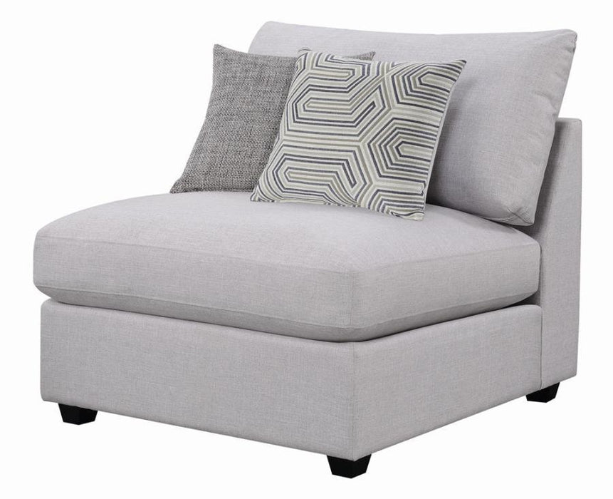 Cambria Upholstered Armless Chair Grey - Orbit Furniture (Richmond,BC)