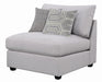 Cambria Upholstered Armless Chair Grey - Orbit Furniture (Richmond,BC)