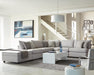 Cambria Upholstered Square Storage Ottoman Grey - Orbit Furniture (Richmond,BC)