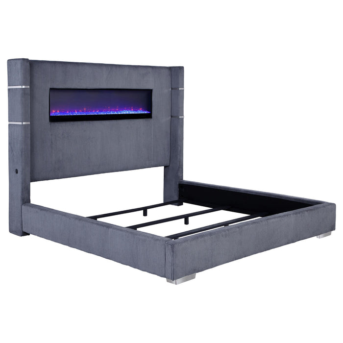Tisdall California King, E.King & Queen Bed Grey, Black & Queen - Orbit Furniture (Richmond,BC)