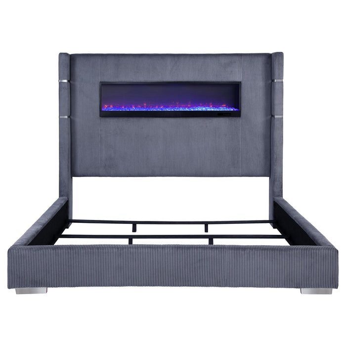 Tisdall California King, E.King & Queen Bed Grey, Black & Queen - Orbit Furniture (Richmond,BC)