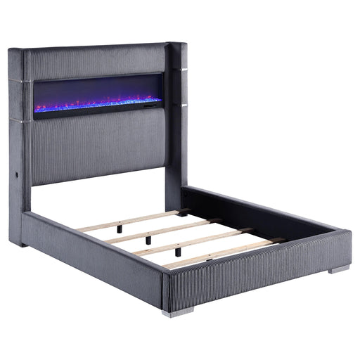 Tisdall California King, E.King & Queen Bed Grey, Black & Queen - Orbit Furniture (Richmond,BC)