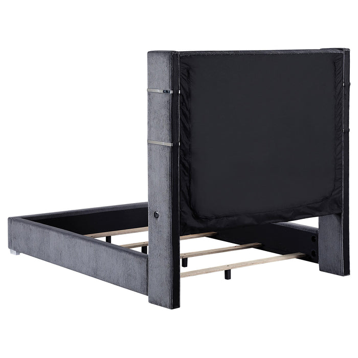 Tisdall California King, E.King & Queen Bed Grey, Black & Queen - Orbit Furniture (Richmond,BC)