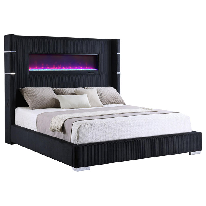 Tisdall California King, E.King & Queen Bed Grey, Black & Queen - Orbit Furniture (Richmond,BC)