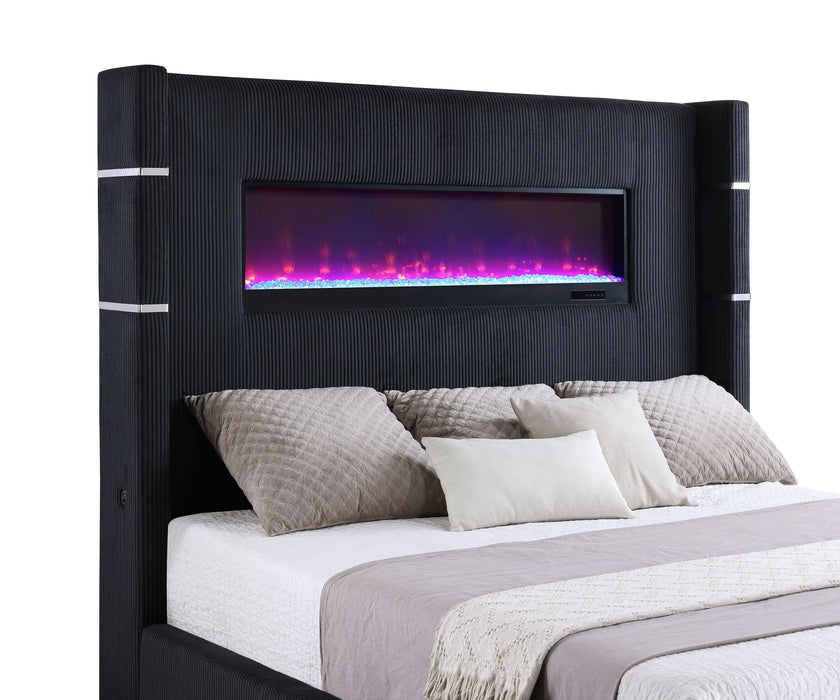 Tisdall California King, E.King & Queen Bed Grey, Black & Queen - Orbit Furniture (Richmond,BC)