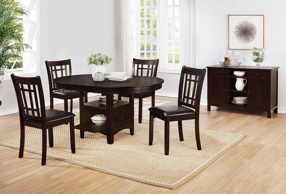 Lavon Padded Dining Side Chairs Espresso and Black (Set of 2) - Orbit Furniture (Richmond,BC)