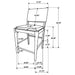Ottowa 5 Pc Counter Height Dining Sets - Orbit Furniture (Richmond,BC)