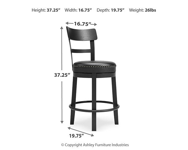 Valebeck Counter Height Bar Stool - Orbit Furniture (Richmond,BC)