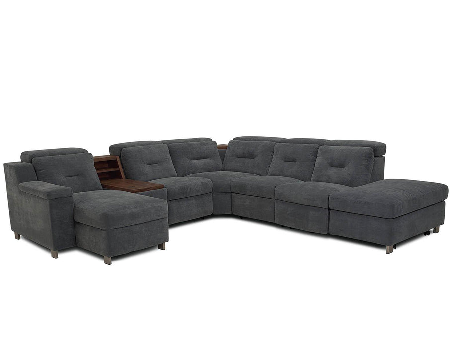 Palliser Apex 7pc Reclining Sectional with Left Hand Facing Storage Chaise - Orbit Furniture (Richmond,BC)