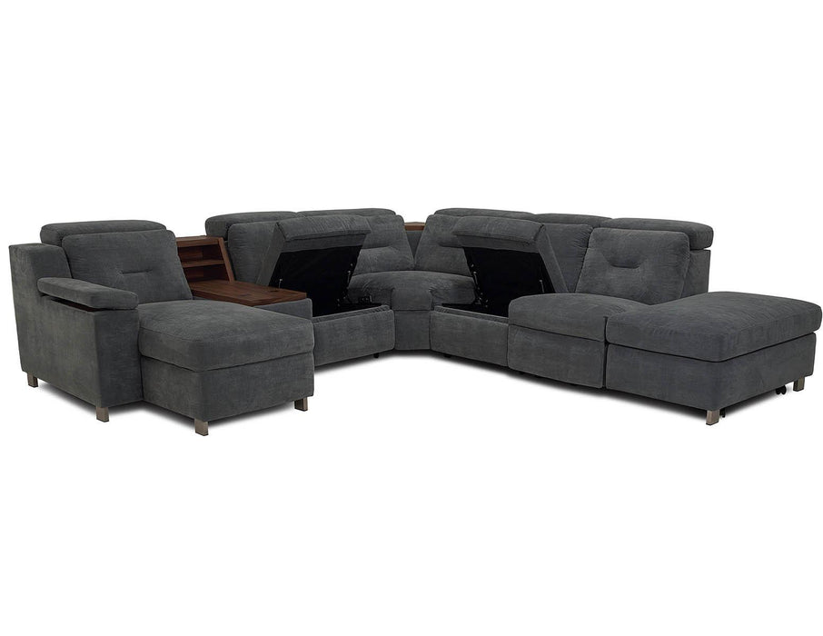 Palliser Apex 7pc Reclining Sectional with Left Hand Facing Storage Chaise - Orbit Furniture (Richmond,BC)