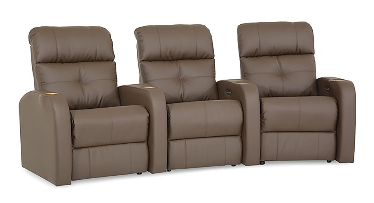 Palliser Audio 3 Seats Straight Right Hand Facing Power Recliner with Power Headrest Sectional - Orbit Furniture (Richmond,BC)