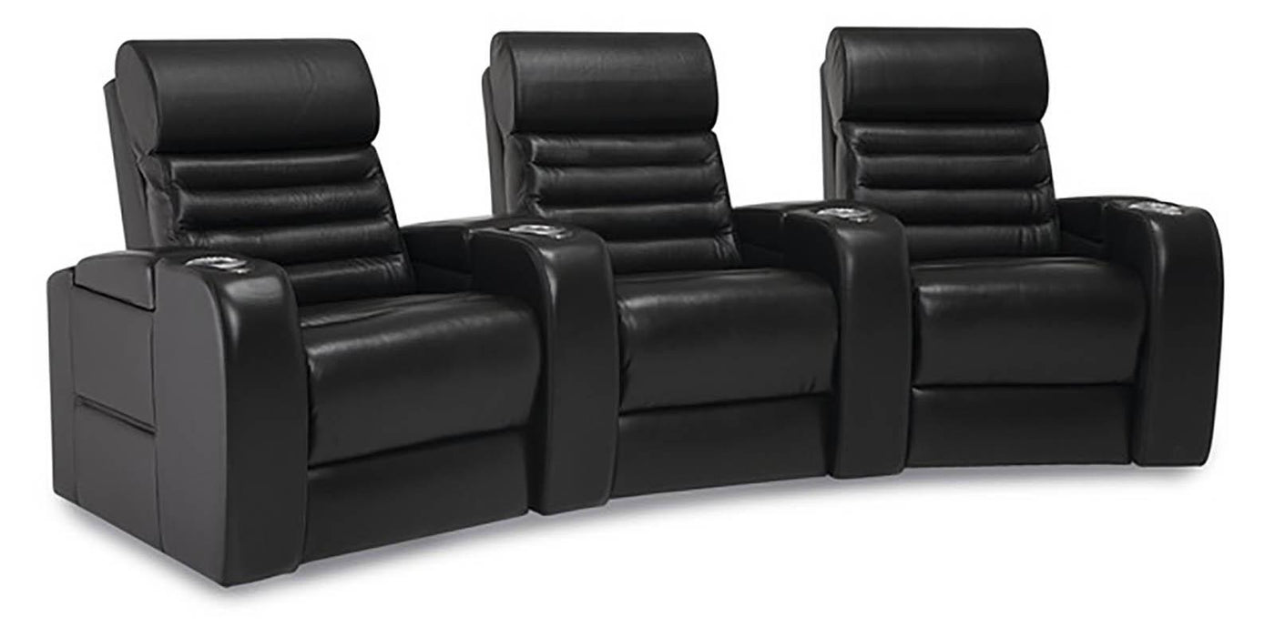 Palliser Catalina 3 Seats Curved Left Hand Facing Power Recliner with Power Headrest and Lumbar Sectional - Orbit Furniture (Richmond,BC)