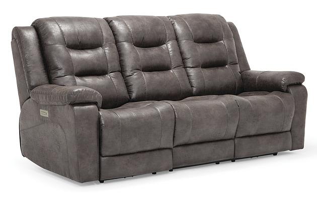 Palliser Furniture Leighton Leather Sofa Power Recliner w/ Headrest & Lumbar - Orbit Furniture (Richmond,BC)