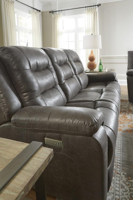 Palliser Furniture Leighton Leather Sofa Power Recliner w/ Headrest & Lumbar - Orbit Furniture (Richmond,BC)