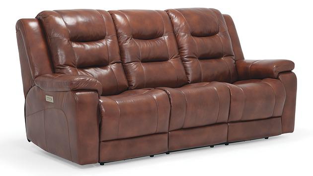 Palliser Furniture Leighton Leather Sofa Power Recliner w/ Power Headrest - Orbit Furniture (Richmond,BC)