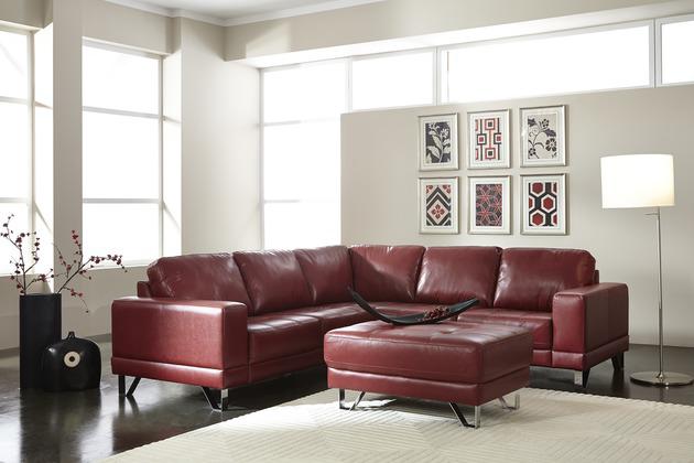 Palliser Furniture Seattle Leather Ottoman - Orbit Furniture (Richmond,BC)